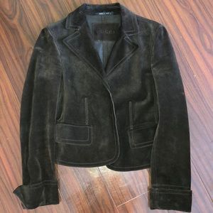 Gucci brown genuine leather blazer